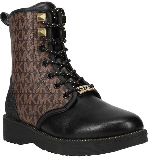 michael kors combat boots haskell|michael kors adjustable buckle boots.